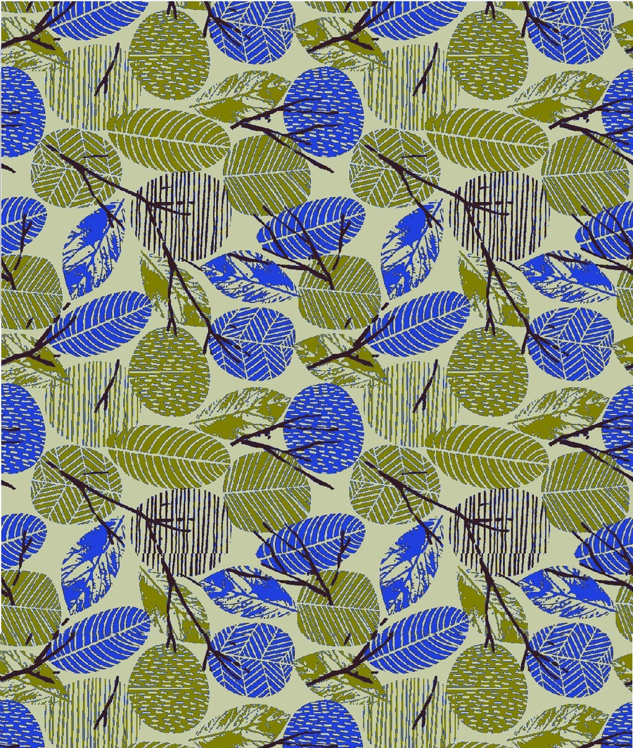 Pattern tecnico del design Fogliame