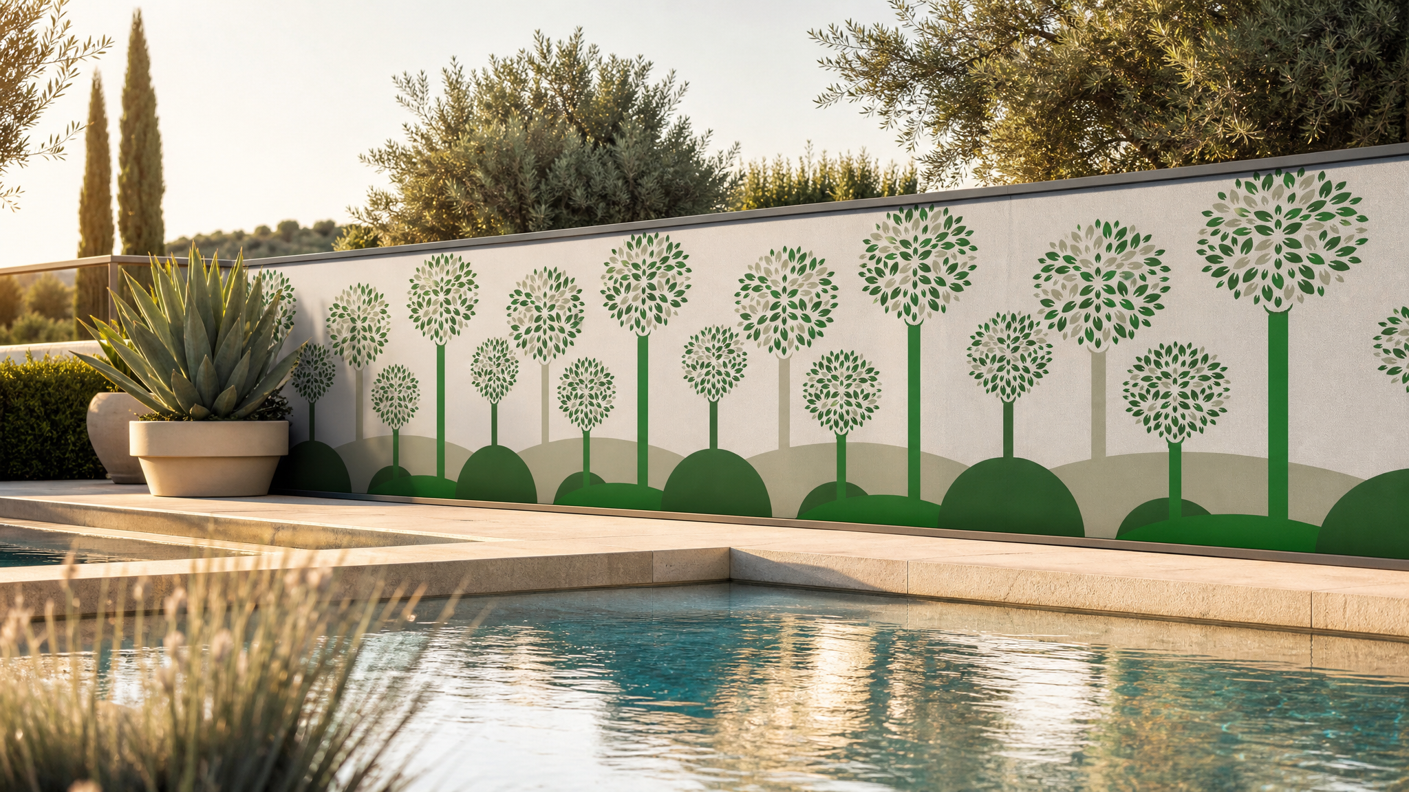 Ambientazione del tessuto Cheerful Trees